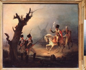 トルコの特使 (Truce Envoys) - Alexander Schwabe (1818-1872) による絵画、キャンバスに油彩 作： Alexander Schwabe