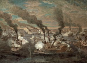 1862年6月6日、テネシー州メンフィスの大海戦 作： Alexander Simplot