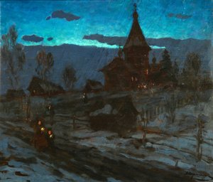 クリスマスイブ、1910 年代 作： Alexander Stepanovich Pershin