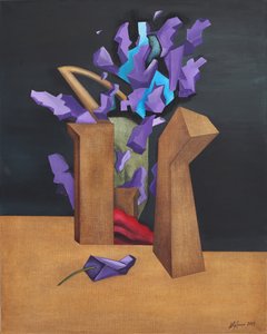 紫の幾何学模様が炸裂