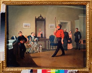 平和なマルソマニア - Alexander Vasilyevich Ustinov（1796-1868）による絵画、キャンバスに油彩 作： Alexander Vasilyevich Ustinov