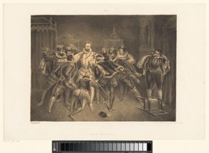 アンリ・オブ・ギーズの暗殺 Henrij de Guijse の死 (オブジェクトのタイトル) 作： Alexander Ver Huell (signed by artist)