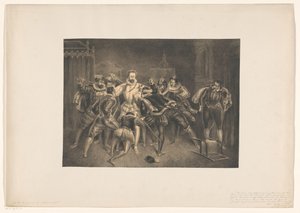 アンリ・オブ・ギーズの暗殺 Henrij de Guijseの死 作： Alexander Ver Huell (signed by artist)