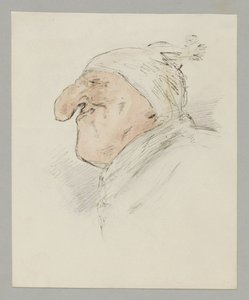 ナイトキャップをかぶった男の似顔絵 作： Alexander Ver Huell