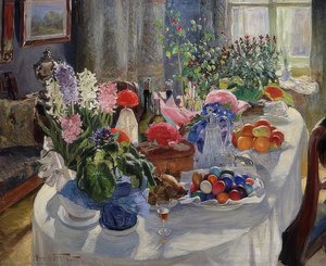 イースターテーブル。 1915-16 作： Alexander Vladimirovich Makovsky