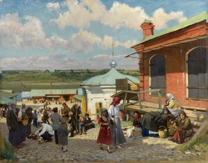 プリオスの眺め、1918年 作： Alexander Vladimirovich Makovsky