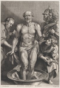 セネカの死、中央に立ち、足を水たまりに置き、サポート...、ca。 1655-78。 作： Alexander Voet