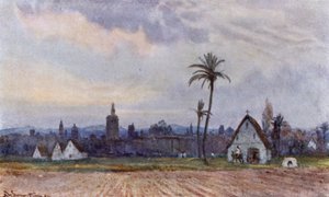 外側のバレンシア（カラーリトグラフ 作： Alexander Wallace Rimington