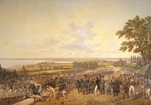 1819年、1856年にベルグの運河水門を訪れたスウェーデンのカール14世ヨハン（1763-1844）