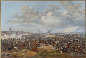 スウェーデン軍がライプツィヒ（ドイツ）の城門を襲う 作： Alexander Wetterling
