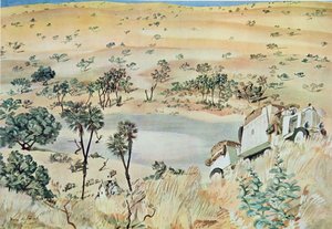 クプロ（キュベット）テハド地域の出口で、アフリカのデッサンと絵画から、シトロエンセンターアフリカ遠征中に実行された2番目のミッションハートアウドゥアンデュブルイユ、パブ。パリ、1927 作： Alexander Yakovlev