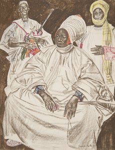 アフリカのデッサンと絵画のバルママタ、ジンダーのスルタンは、シトロエンセンターアフリカ遠征、2番目のミッションハートオードウィンデュブイユ、パブで実行されました。パリ、1927 作： Alexander Yakovlev
