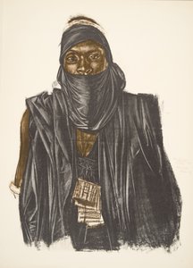 Mahoma、Race Songhai（Ansongo）、アフリカのデッサンと絵画から、シトロエンセンターアフリカ遠征、2番目の使命Haardt Audouin-Dubreuil、パブで実行されました。パリ、1927 作： Alexander Yakovlev