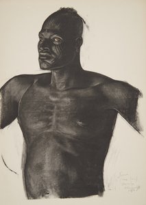アフリカのデッサンと絵画のサラ・レ・ピストゥール（バール・ウアンジャ）は、シトロエンセンターアフリカ遠征の2番目のミッション、ハートアウドゥアンデュブルイユ（パブ）で処刑されました。パリ、1927 作： Alexander Yakovlev