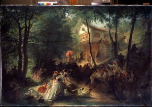 田舎まつり。 Alexander Yegorovich Baldeman (1826-1869) による絵画。 キャンバスに油彩 作： Alexander Yegorovich Beydeman