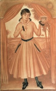 アーティストの妻の肖像、c。 1917 作： Alexander Yevgenyevich Yakovlev