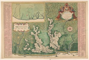 スリナムの一般地図 スリナムの植民地または州の一般的な地図: 川、地区、軍事遠征による発見、測定されたプランテーションのサイズ/負担別、費用別、および E.E. の承認付き。 紳士ディレクター 作： Alexander de Lavaux