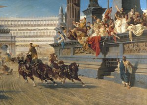 戦車競争 1882年頃 油彩・カンヴァス （201093年の作品 作： Alexander von Wagner