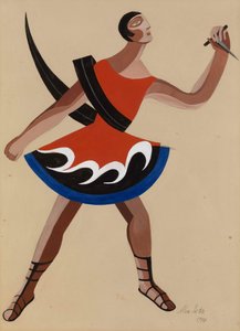 演劇の衣装デザインフェリシアン女性、エウリピデス作、1948年 作： Alexandra Alexandrowna Exter
