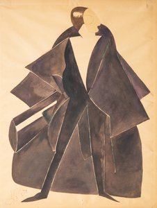 1921年頃、ドミトリー・スモーリンによる劇「フレスタコフ同志」の衣装デザイン。 作： Alexandra Alexandrowna Exter