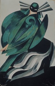 4番目の女性のマスカー。劇場演劇の衣装デザイン、ロミオとジュリア、Wシェークスピア作、1921年 作： Alexandra Alexandrowna Exter