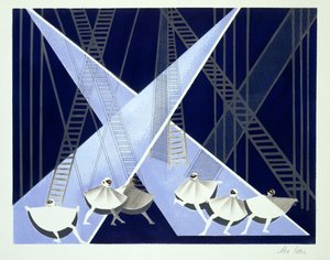 バレエのセットデザイン、1920年代に出版されたAlexandra Exterによる「Maquettes de Theatre」のイラスト（リソ）