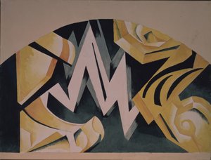 W.シェイクスピア作のロミオとジュリエットの舞台デザイン、1921年 作： Alexandra Alexandrowna Exter