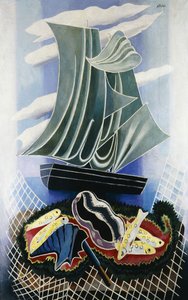 ボート; Le Bateau、c.1936（キャンバスのオイル） 作： Alexandra Alexandrowna Exter