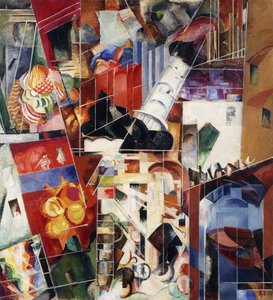 町; ラ・ヴィル、1914～1921年頃（キャンバスに油彩） 作： Alexandra Alexandrowna Exter