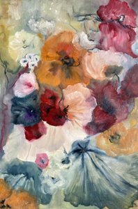 色とりどりのポピーが咲き誇る 作： 