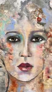 モダンな花の肖像画 作： 