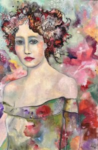 穏やかな花の肖像画 作： 