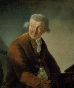 カール・フリードリッヒ・アベルの肖像 1723-1787 作： Alexandre Auguste Robineau