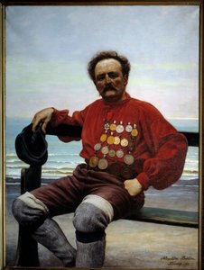 救助者の肖像 Onesime Frebourg (1853-1923) Alexander Bertin (? -1930) による絵画 1901 Fecamp、ニューファンドランド博物館 作： Alexandre Bertin