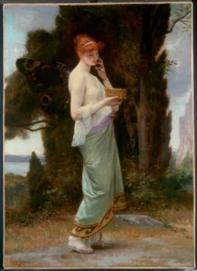 A.カバネル、プロセルピナのライフルを持つプシュケ-宝石、1881 作： Alexandre Cabanel
