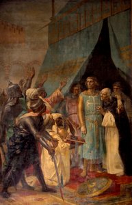 第7回十字軍。エルサレムでのルイ9世（サン・ルイ）（1214-1270年）。アレクサンドル・カバネル（1823-1889）の絵画 19世紀 パリ、パンテオン 作： Alexandre Cabanel