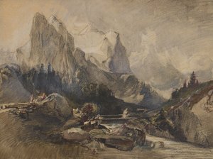 ベルナーオーバーラントのヴェッターホルン 作： Alexandre Calame