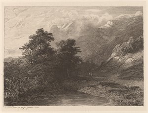 山の湖畔 作： Alexandre Calame