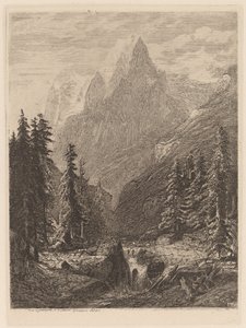 山の牧草地 作： Alexandre Calame