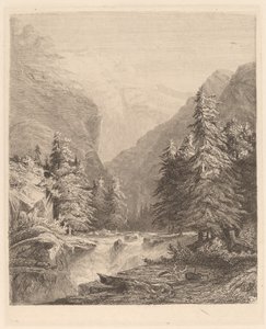 山の滝 作： Alexandre Calame