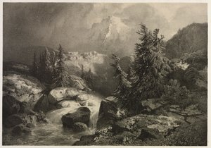アルプスの嵐 作： Alexandre Calame