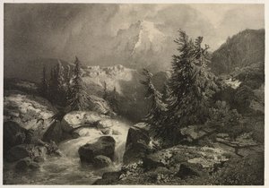 アルプスの嵐。 作： Alexandre Calame