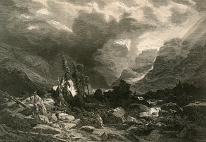 ハスリタール、ベルナーオーバーラントの嵐 作： Alexandre Calame
