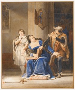 王太子の教育を監督するルイ11世 作： Alexandre Evariste Fragonard