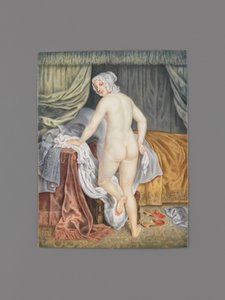 ベッドに入る女性、J.ヴァン・ルーの後（絵画） 作： 