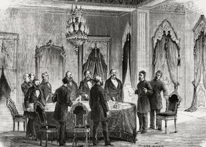 コンスタンティノープル会議、1876年12月、エングレービング、トルコ 作： Nicolas Toussaint Charlet