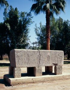 エジプト、カイロ、古代メンフィス、彫刻された石棺 作： Nicolas Toussaint Charlet