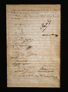オーストリアのマリー・ルイーズまたはパルマのマリア・ルイジア（1791-1847）とナポレオン・ボナパルト（1769-1821）の結婚証明書の最終ページ
