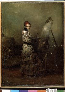「Autoportrait」（自画像） Alexandre Gabriel Decamps（1803-1860）による絵画 1830年 エルミタージュ美術館、サンクトペテルブルク 作： Alexandre Gabriel Decamps