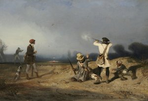 鳥の狩猟、1830 作： Alexandre Gabriel Decamps